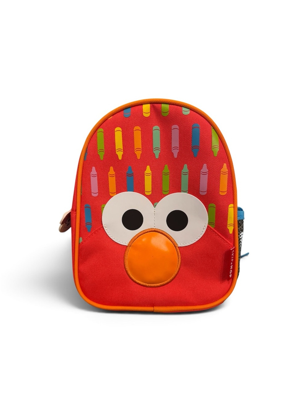 Skip Hop Red Elmo-Style Kids Backpack with Multi-Colored Crayon Print - Toddler
